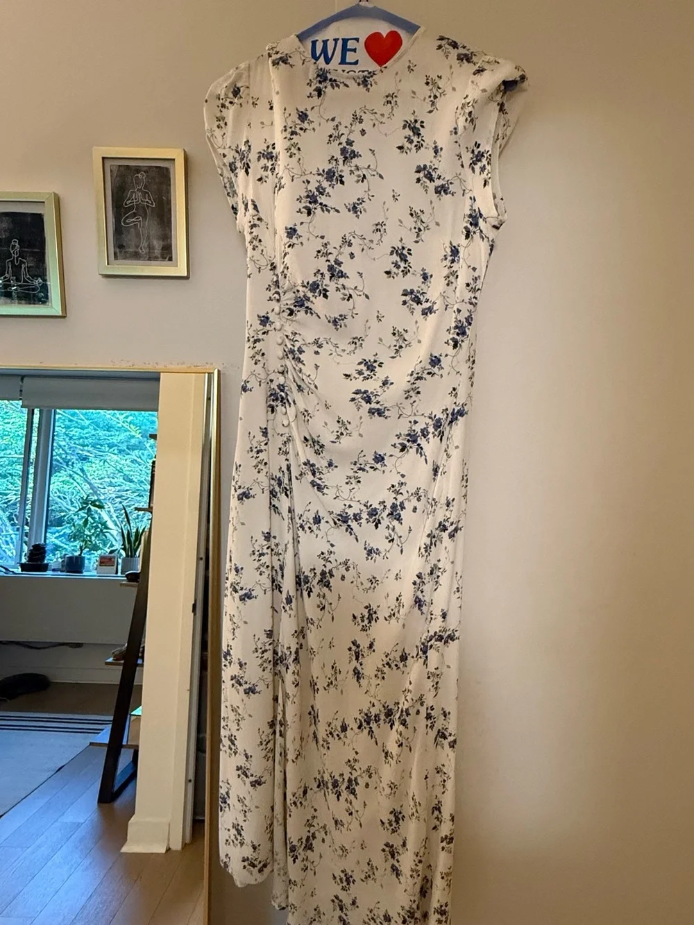 Reformation Midi Dress with Blue Floral Print - Picture 6 of 7